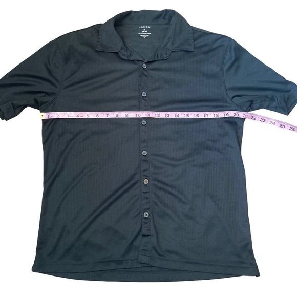 George Short-Sleeve Button Up Black Men’s Medium - Picture 3 of 5
